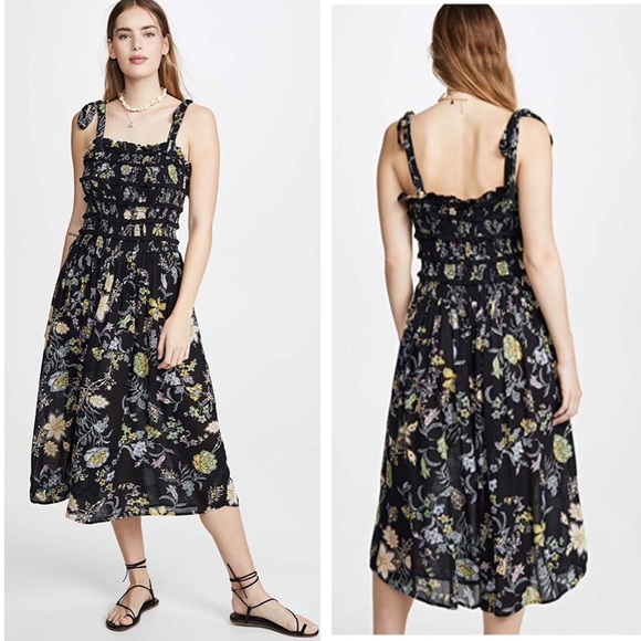 free people isla floral midi dress